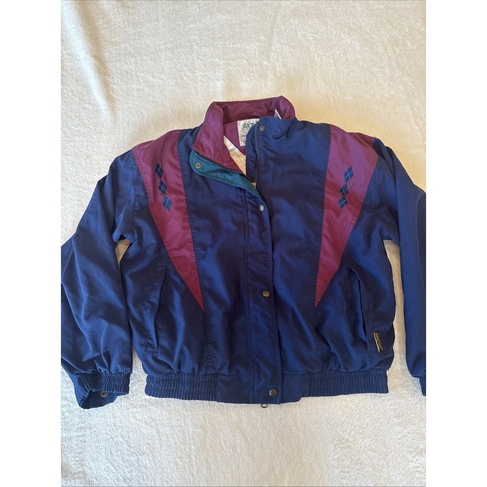 Vintage Tourney Gore-Tex‎ Jacket Women's M Color Panel 80s Retro Sporty Full Zip